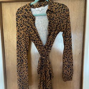 Diane Von Furstenberg Cheetah Wrap Dress